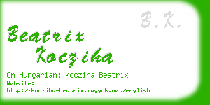 beatrix kocziha business card